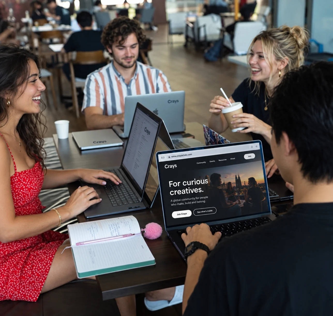 CRAYS team connecting customers and ideas in a shared workspace
